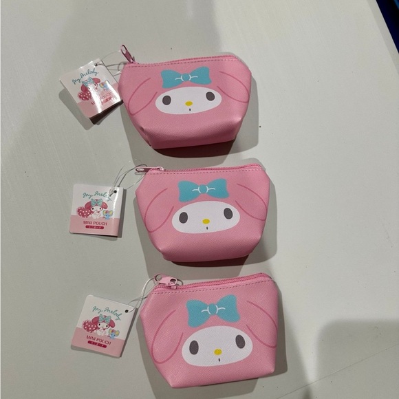 Sanrio Handbags - 3 pack My melody small pouches bundle